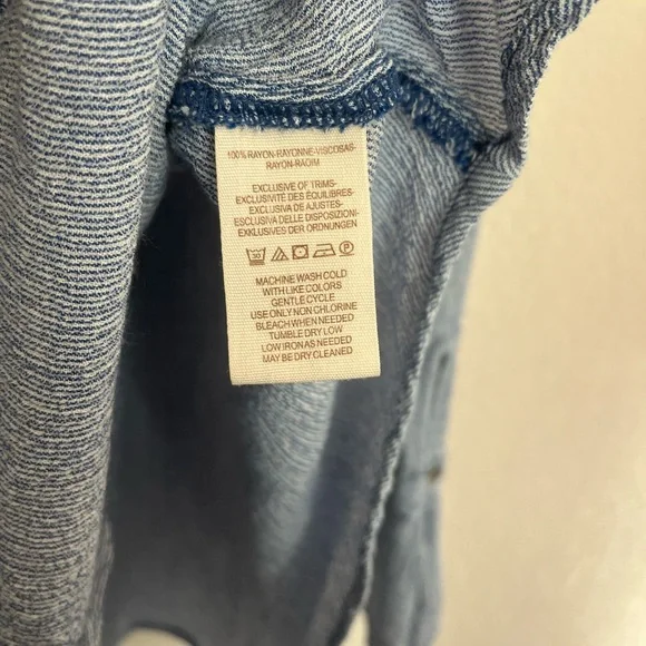 Free People Magic Breeze Button Up
Blue and White Stripe Oversized Flowy Top XS - Picture 6 of 9